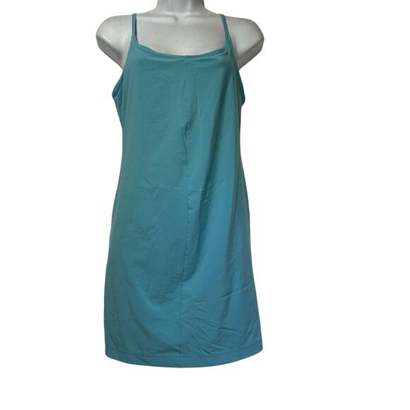 Columbia Blue Stretch Pleasant Creek Built In Bra & Shorts SPF 50 Tennis Dress - Picture 2 of 11